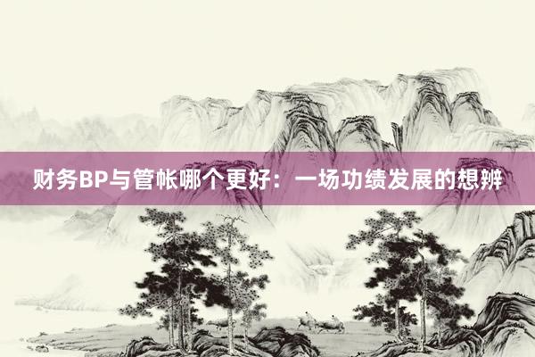 财务BP与管帐哪个更好：一场功绩发展的想辨